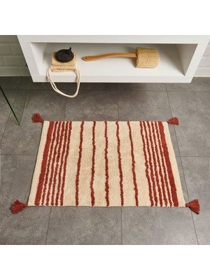 Matmel Soft Line Tufting Banyo Paspası - Ekru - 60X90 cm