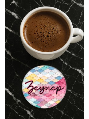 Nurdic Kişiye Özel Isim Yazılı Pleksi Mumluk / Bardak Altlığı Temalı 10X10CM Tasarım İSIM13