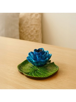 Matmel Deco Lotus Dekoratif Tabak - Mavi - 12 cm