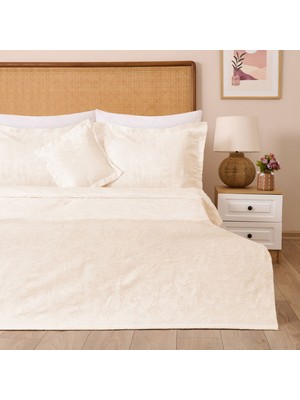 Matmel 43173 Jakar Dokuma 4 Parça Yatak Örtüsü Seti - Bej