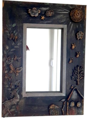 Bch Doğa Temalı Ahşap Tasarım Ayna