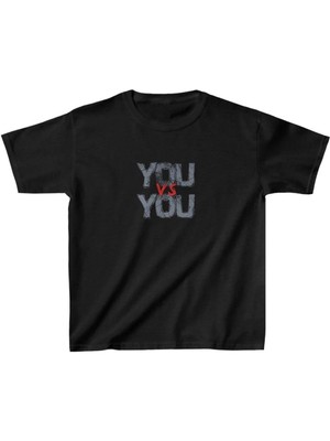 Rawea Fashion Unisex Çocuk Baskılı T-Shirt - Siyah