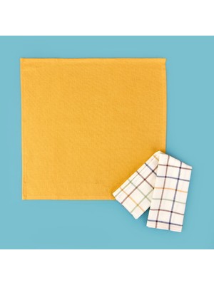 Umea 2'li Kurulama Bezi - Hardal - 45X45 cm