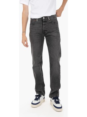 Levi's 501 Jeans Erkek Gri Denim Kot PANTOLON-00501-3718