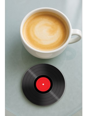 Nurdic Yuvarlak Pleksi Bardak Altlığı Baskı Desenli Tekli Plak