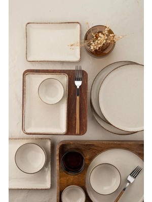 Kütahya Porselen Moderna Kahvaltı Takımı Tarçın 14 Parça 6 Kişilik MOD14KH730P02