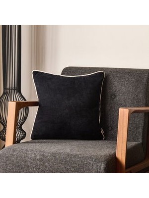 Evidea Soft Asas Kırlent - Siyah - 45X45 cm