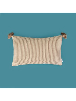 Matmel Soft Shiny Kırlent - Bej / Kahverengi - 30X50 cm