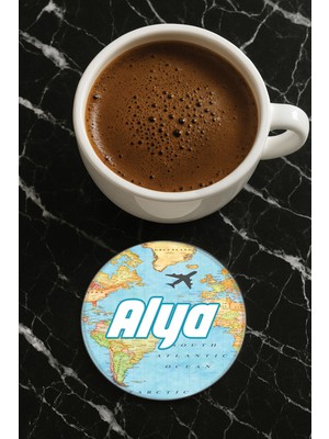 Nurdic Kişiye Özel Isim Yazılı Pleksi Mumluk / Bardak Altlığı Temalı 10X10CM Isimno İSIM51