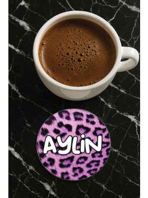 Nurdic Kişiye Özel Isim Yazılı Pleksi Mumluk / Bardak Altlığı Temalı 10X10CM Model Isim1