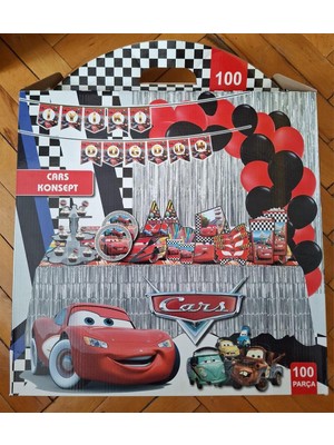 100 Parça Araba Konsept Doğum Günü Süsü