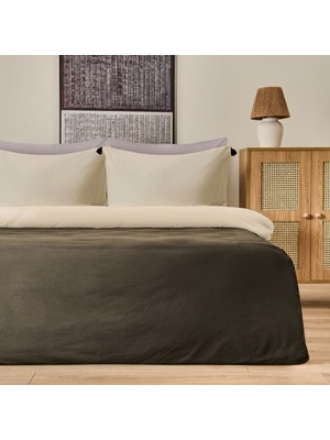 Matmel Soft Colorful Tek Kişilik Nevresim Takımı - Krem / Antrasit