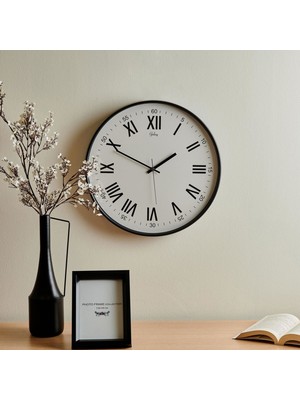 Galaxy Eminent Latin Rakam Duvar Saati - Beyaz - 43 cm
