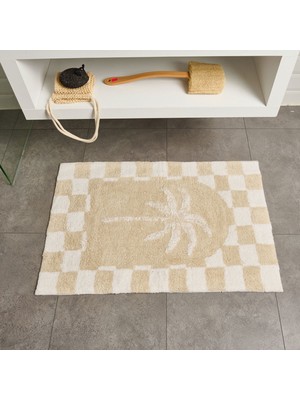 Matmel Soft Palm Tufting Banyo Paspası - Bej - 60X90 cm