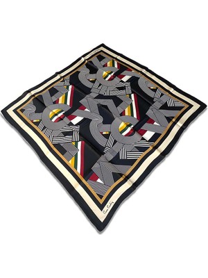 Pierre Cardin Siyah Hardal Karma Desen sura Ipek Eşarp 8339230 - 315