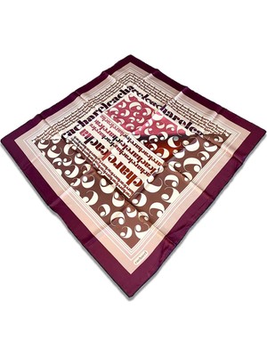 Cacharel Mürdüm Kahve Karma Desen Tivil Ipek Eşarp 8387313  -  913