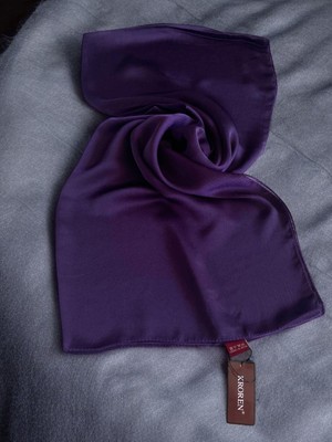 Kroren Jan Jan Mürdüm Düz Renk Şal 7301-82