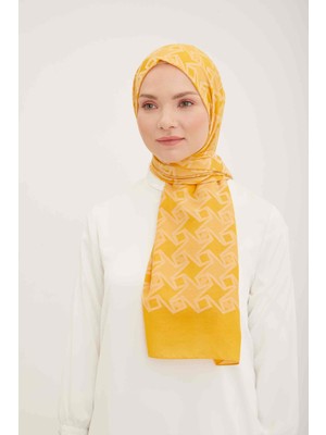 Armine Trend Akasya Şal Sarı Desenli 4 - 22040