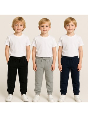 Çocuk 3 Adet Jogger Eşofman Altı Yeni Tarz