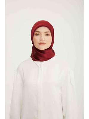 Armine Trend Bordo Düz Renk Jan Jan Şifon Eşarp 829
