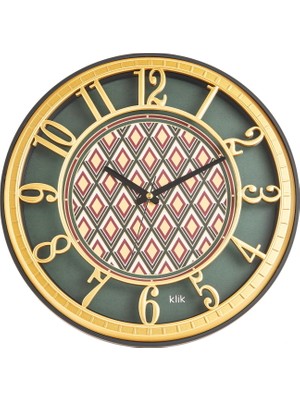 Matmel Hisar Zümrüt Duvar Saati - Renkli - 40 cm