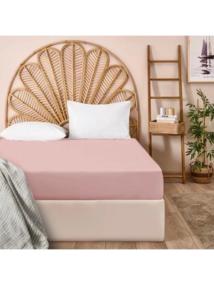 Matmel Soft Basic Çift Kişilik Lastikli Çarşaf - Gülkurusu - 180X200 cm