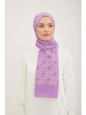Armine Trend Akasya Şal Menekşe Rengi Desenli 4 - 22027