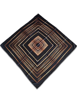 Az Hatalı Polyester La Boutique Siyah Karma Desen Eşarp 1838 - 01  34682