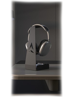 Alfams by Fmsa Metal Kulaklık Standı Hazneli – Kulaküstü Kulaklık Askılığı Masaüstü Düzenleyici Organizer