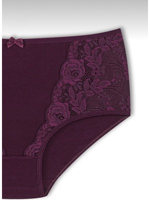 Kadın Büyük,battal Beden Külot Pamuklu Dantel Detaylı Iç Çamaşırı