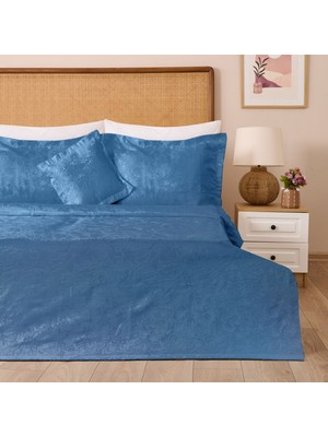 Matmel 43173 Jakar Dokuma 4 Parça Yatak Örtüsü Seti - Lacivert