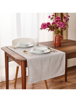 Matmel Soft Pötikareli Runner - Gri - 50X130 cm