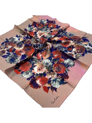 Pierre Cardin Tivil Pudra Çiçek Desenli  Ipek Eşarp 7642438 - 961