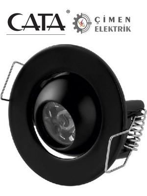 Aspata Store Cata Ct 5268 1.5W Siyah Kasa LED Spot 3200K Gün Işığı