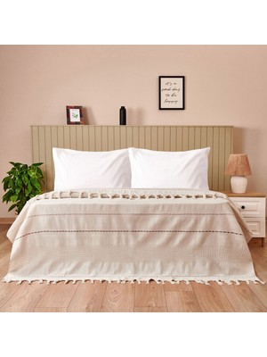 Matmel Soft Solvia Çift Kişilik Yatak Örtüsü - Krem - 200X230 cm