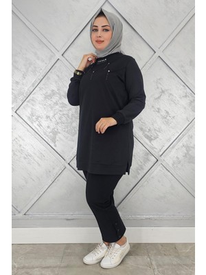 Pys Giyim Kadın Taş Detaylı Tesettür Tunik