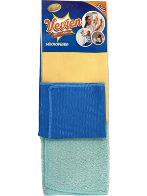 Microfiber Güderi-Waffle-Welsoft Cam ve Temizlik Bezi | 3'ü Bir Arada 40X40 cm