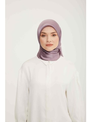 Armine Trend Açık Lila Düz Renk Jan Jan Şifon Eşarp 805