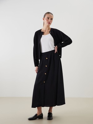 Lc Waikiki Yeni Sezon Beli Lastikli Krep Kadın Etek