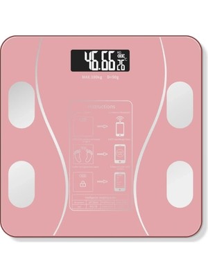 Aspata Store Buğz Pembe Renk Bluetooth Özellikli Akıllı Tartı