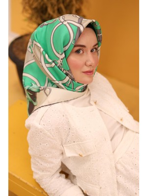 Silk Home Tivil Ipek Eşarp 11436-13 Gümüş Karışık Desen