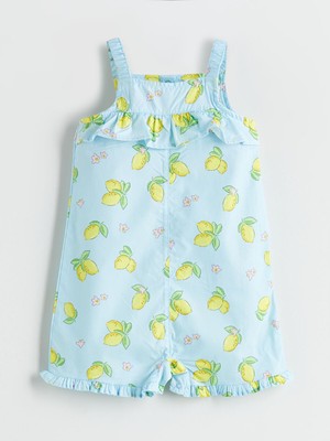 Lc Waikiki Yeni Sezon Limon Baskılı Kız Bebek Tulum