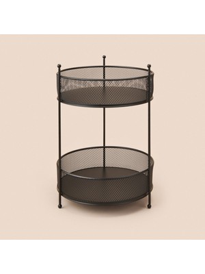 Matmel Bath Iki Katlı Fileli Organizer - Siyah - 28X20 cm