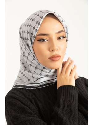 Silk Home Kırık Beyaz Desenli Tivil Ipek Eşarp 11393-17