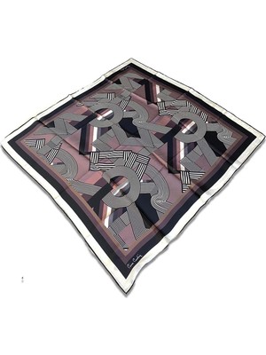 Pierre Cardin Siyah Kahverengi Karma Desen sura Ipek Eşarp 8339230 - 317