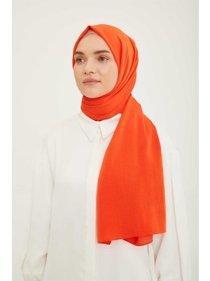 Armine Trend Turuncu Kırınkıl Şal - 13