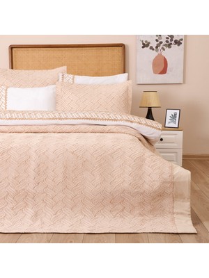 Matmel Store Elenore Çift Kişilik 7 Parça Yatak Örtüsü Seti - Bej