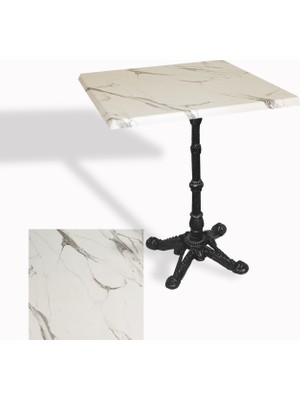 Dockers Çipa 1002 Döküm Ayak Kare Masa 60X60 cm - (Werzalit, Wermodin ve Allzalit Tabla) - Afyon Mermer