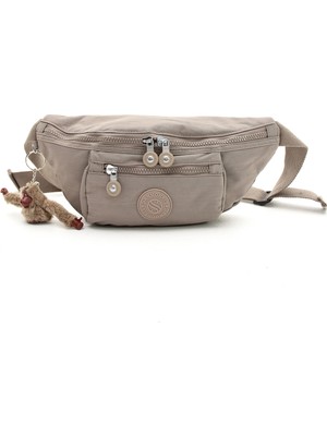 Sanmorris Glc Unisex 3043 Kum Rengi Klinkır Kumaş Suya Dayanıklı Ayarlanabilir Bel ve Omuz Çantası