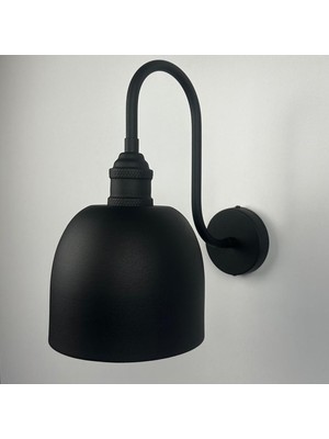 Bamyum Nolvo Siyah Renk Aplik Tekli Duvar Lambası Salon Koridor Restoran Dekoratif Aplikleri